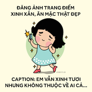 1001 tuyệt chiêu "thả thính" kinh điển của con gái trên Facebook