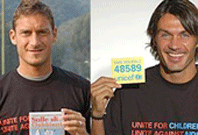 Totti và Maldini chống AIDS